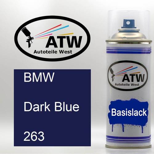 BMW, Dark Blue, 263: 400ml Sprühdose, von ATW Autoteile West.